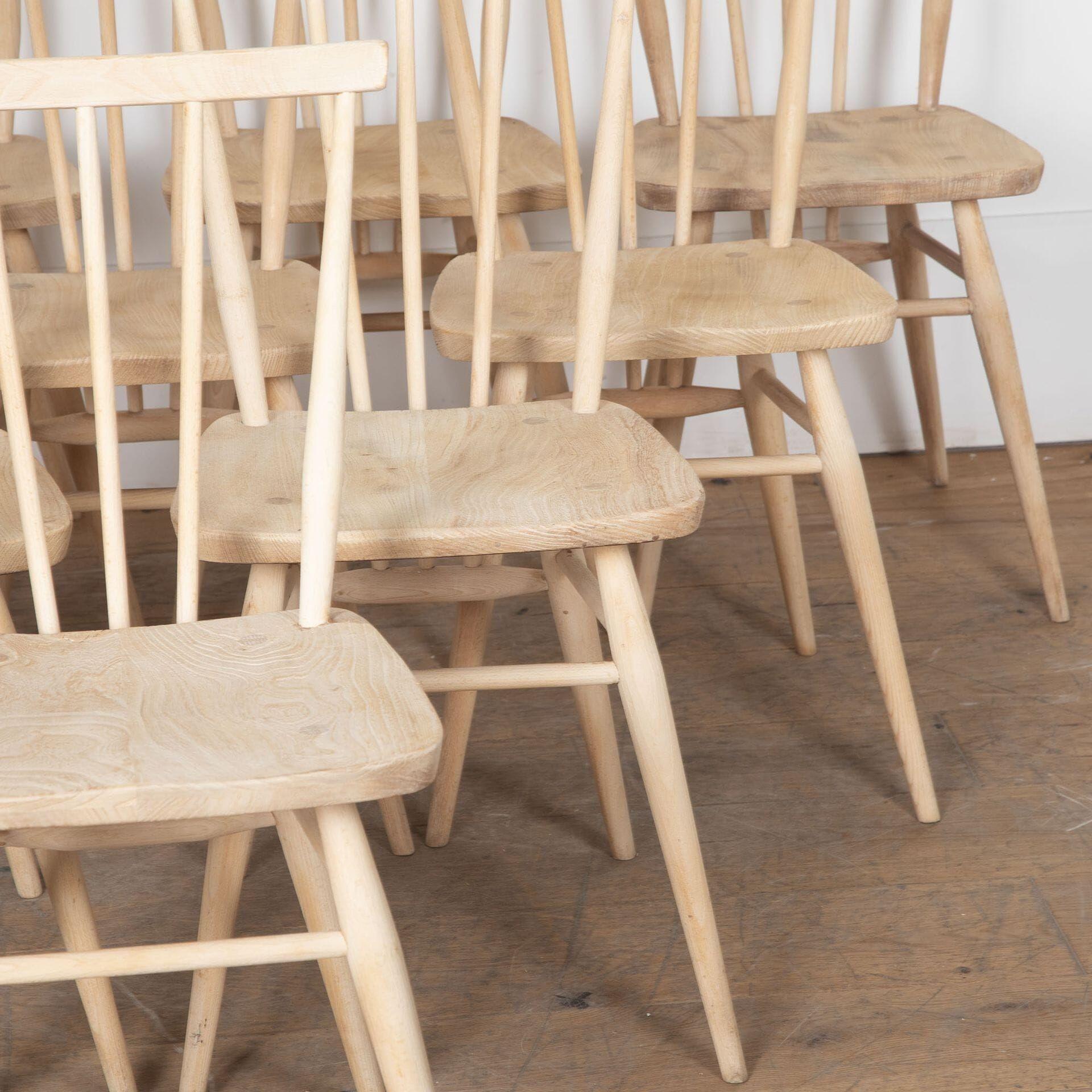 English 20th Century Set of Ten Ercol Dining Chairs For Sale