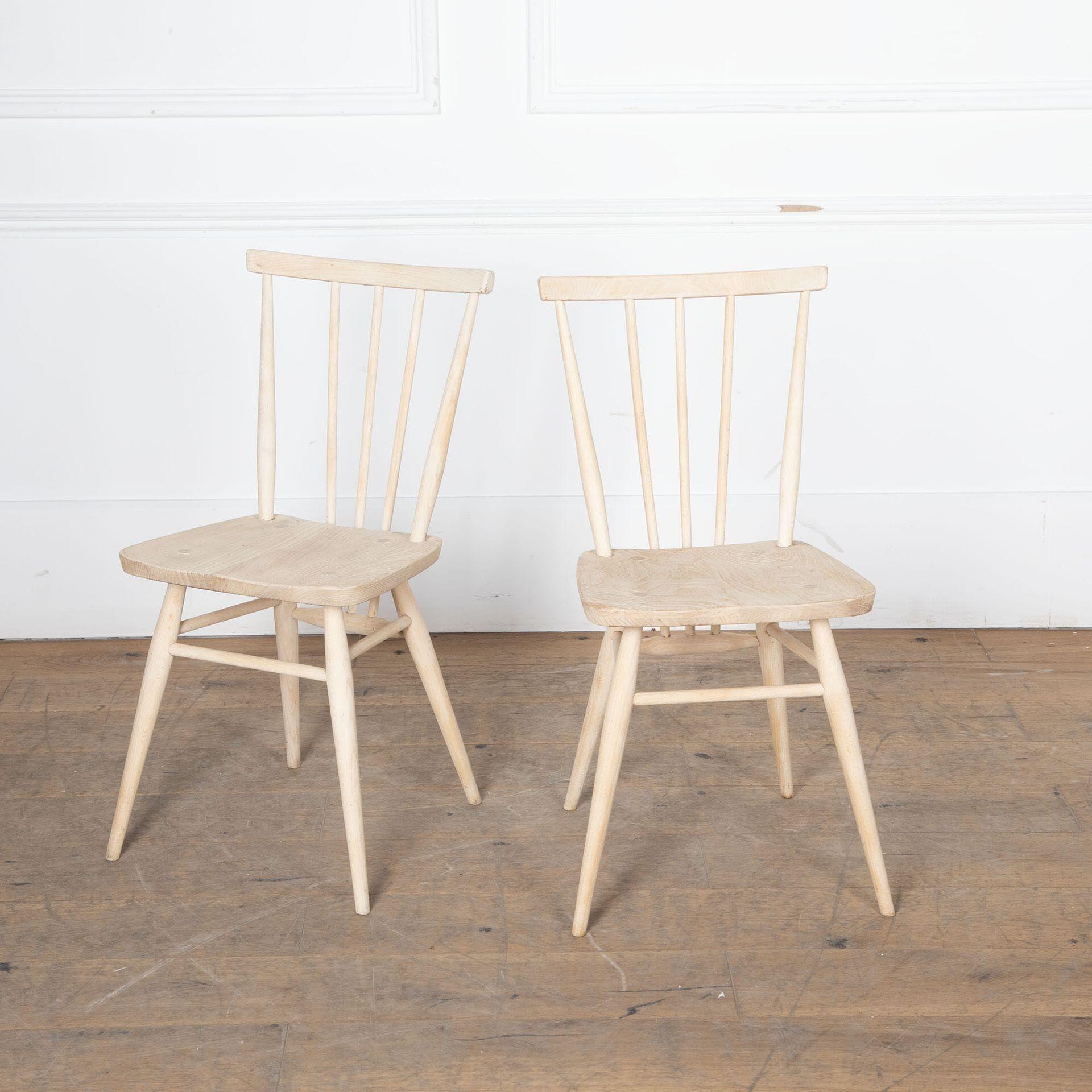 Beech 20th Century Set of Ten Ercol Dining Chairs For Sale