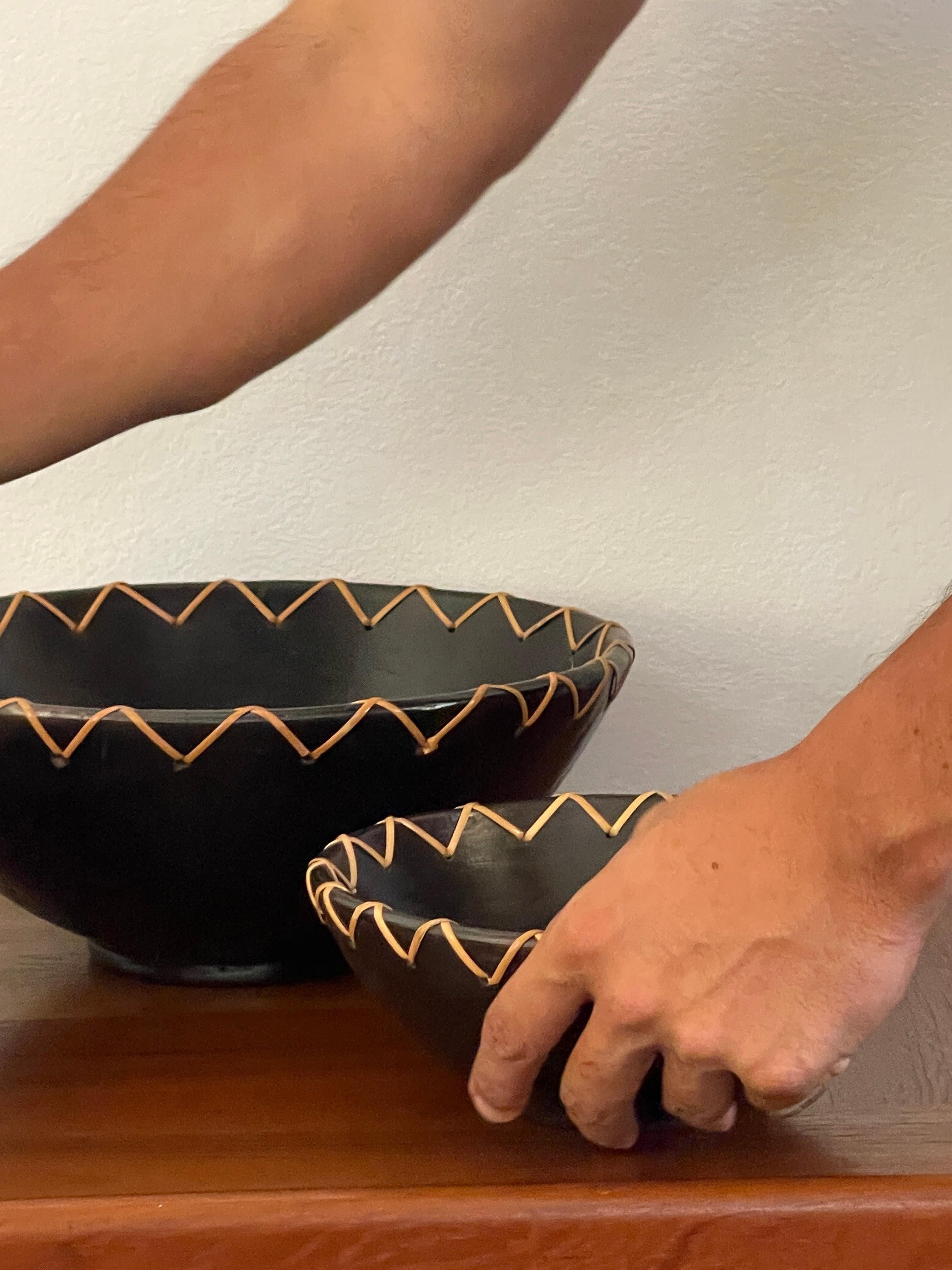20th Century Set of Three Indonesian Clay Bowls For Sale 7