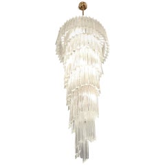 20th Century Italian Seven-Tiered Murano Glass Chandelier by Paolo Venini 20th Century Italian Seven-Tiered Murano Glass Chandelier by Paolo Venini