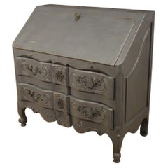 20th Century Shabby Chic Style Painted Wood French Bureau Desk, 1960s