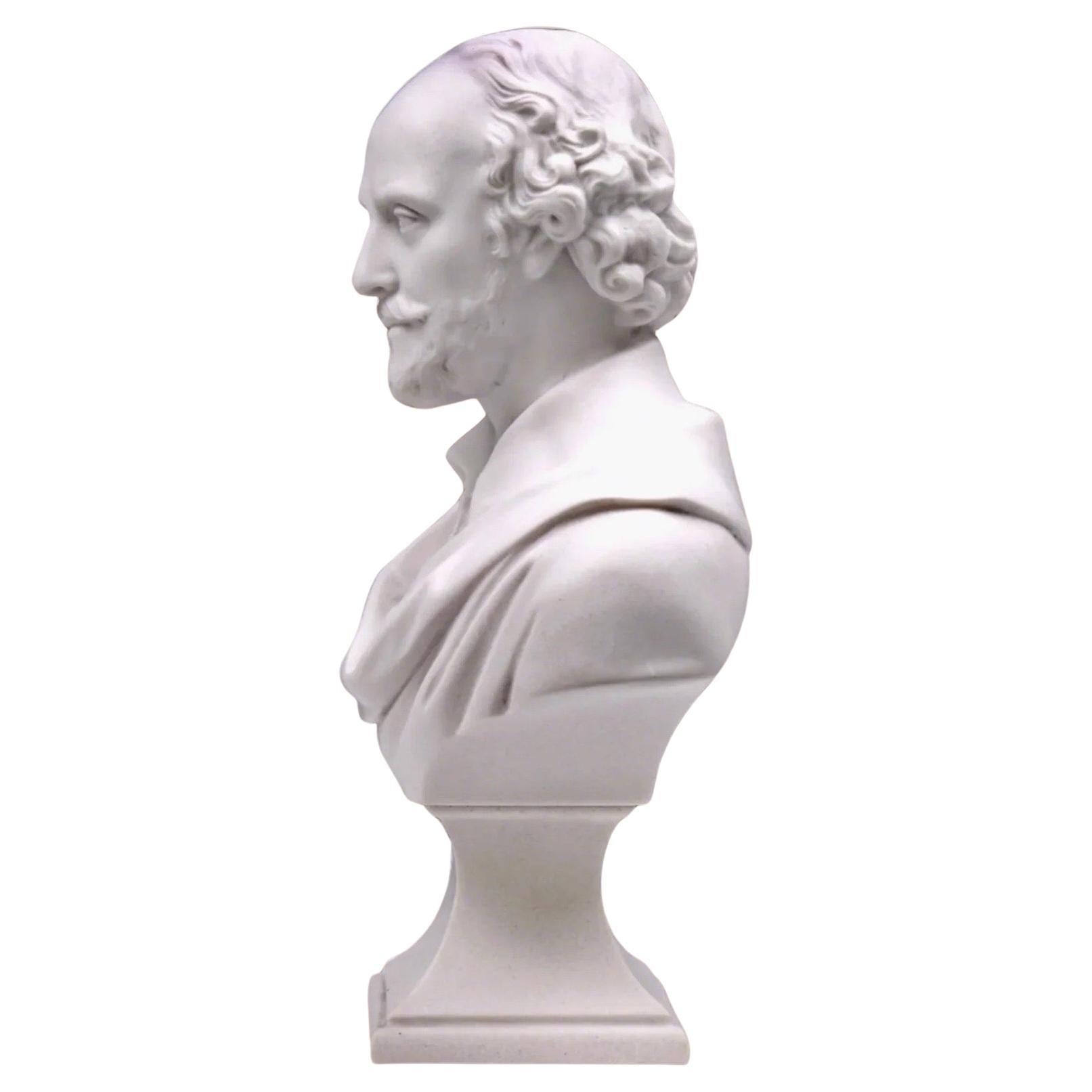 English 20th-Century Shakespeare Bust: Classic Literary Sculpture For Sale