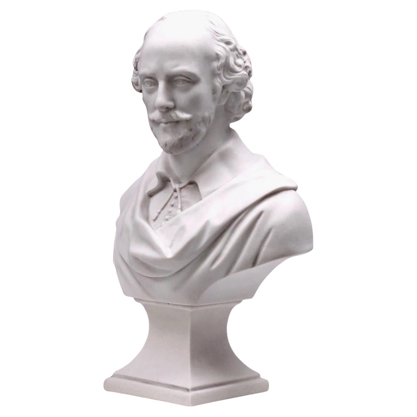 20th-Century Shakespeare Bust: Classic Literary Sculpture In Excellent Condition For Sale In Southall, GB