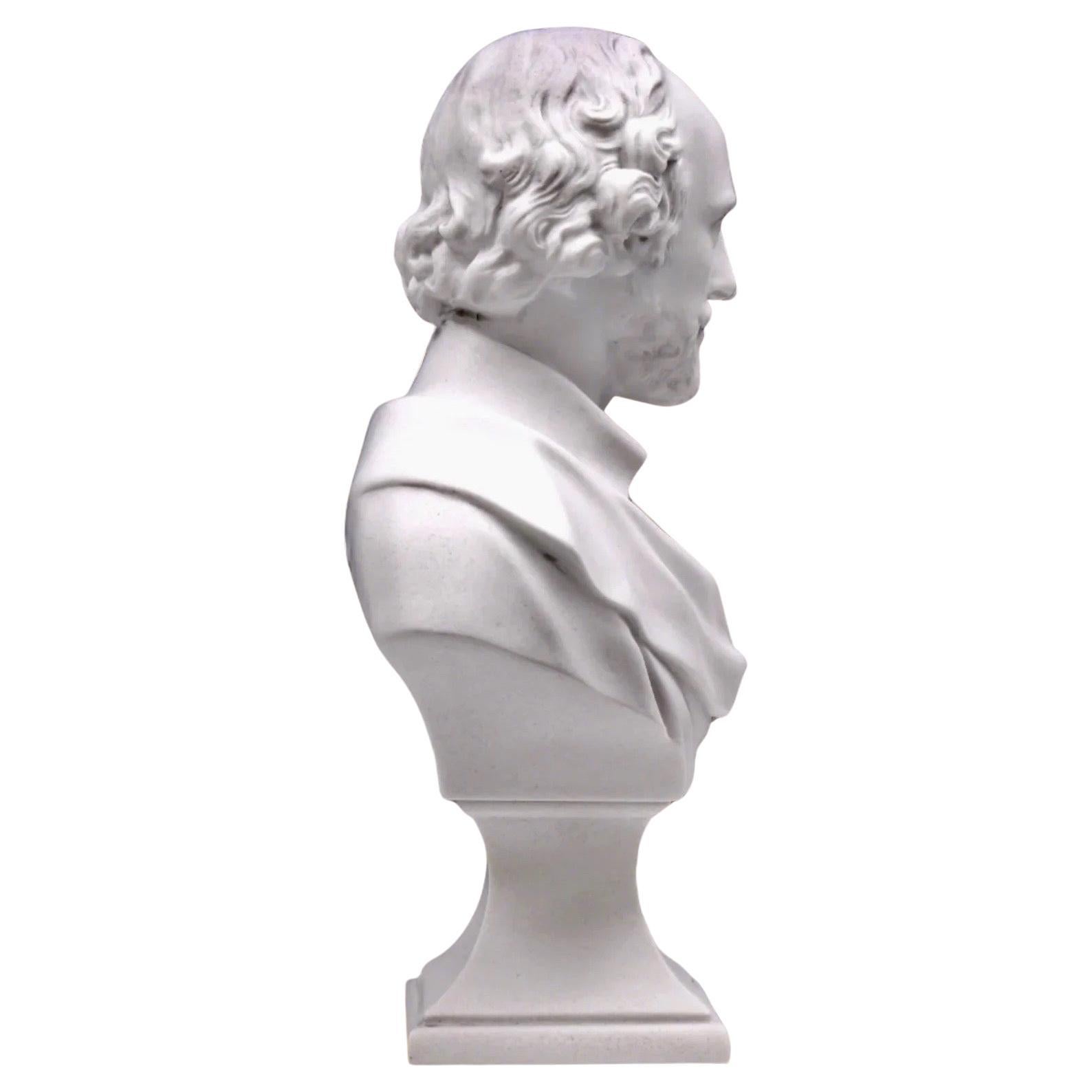 20th Century 20th-Century Shakespeare Bust: Classic Literary Sculpture For Sale