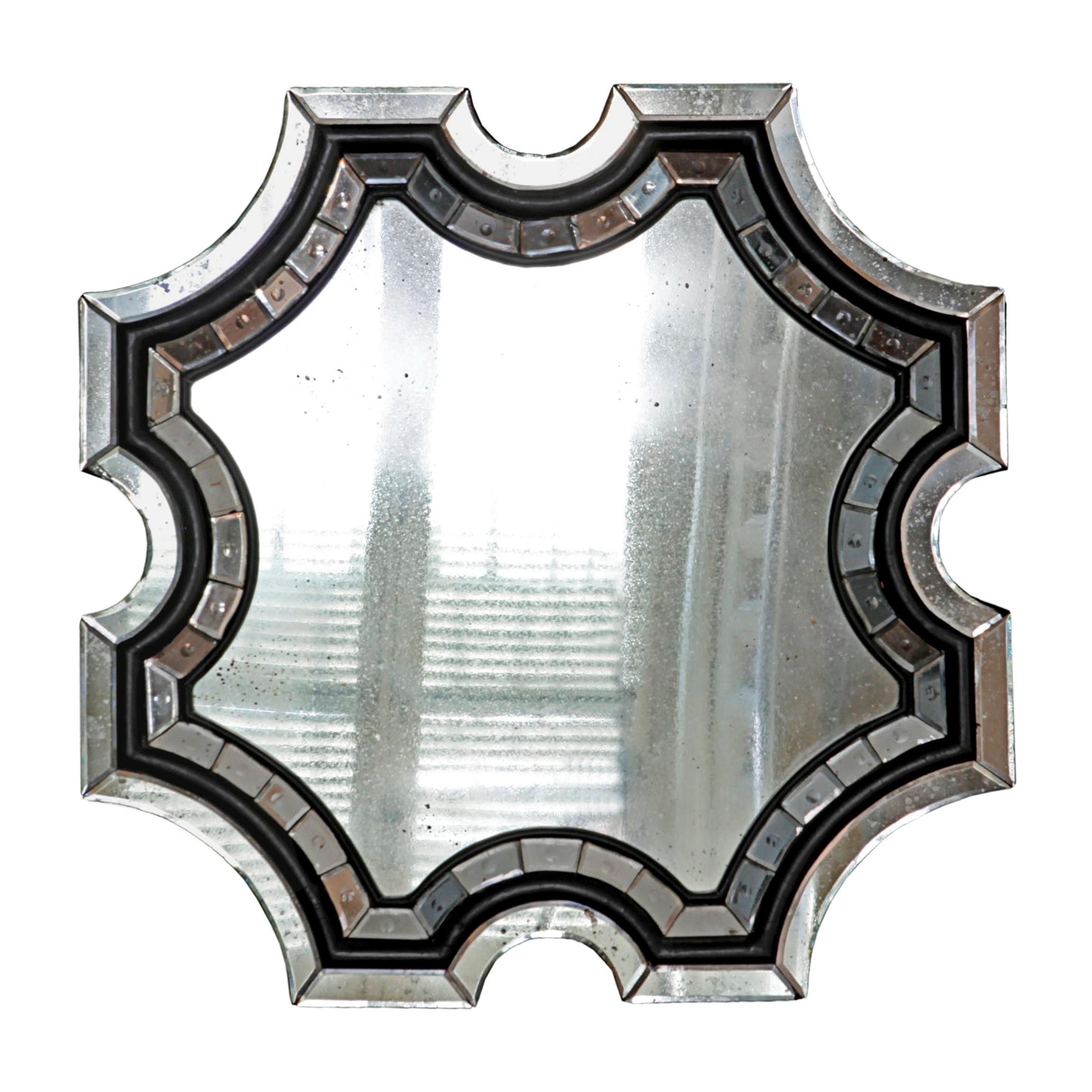 20th Century Shaped Square Mirror in the Manner of Serge Roche