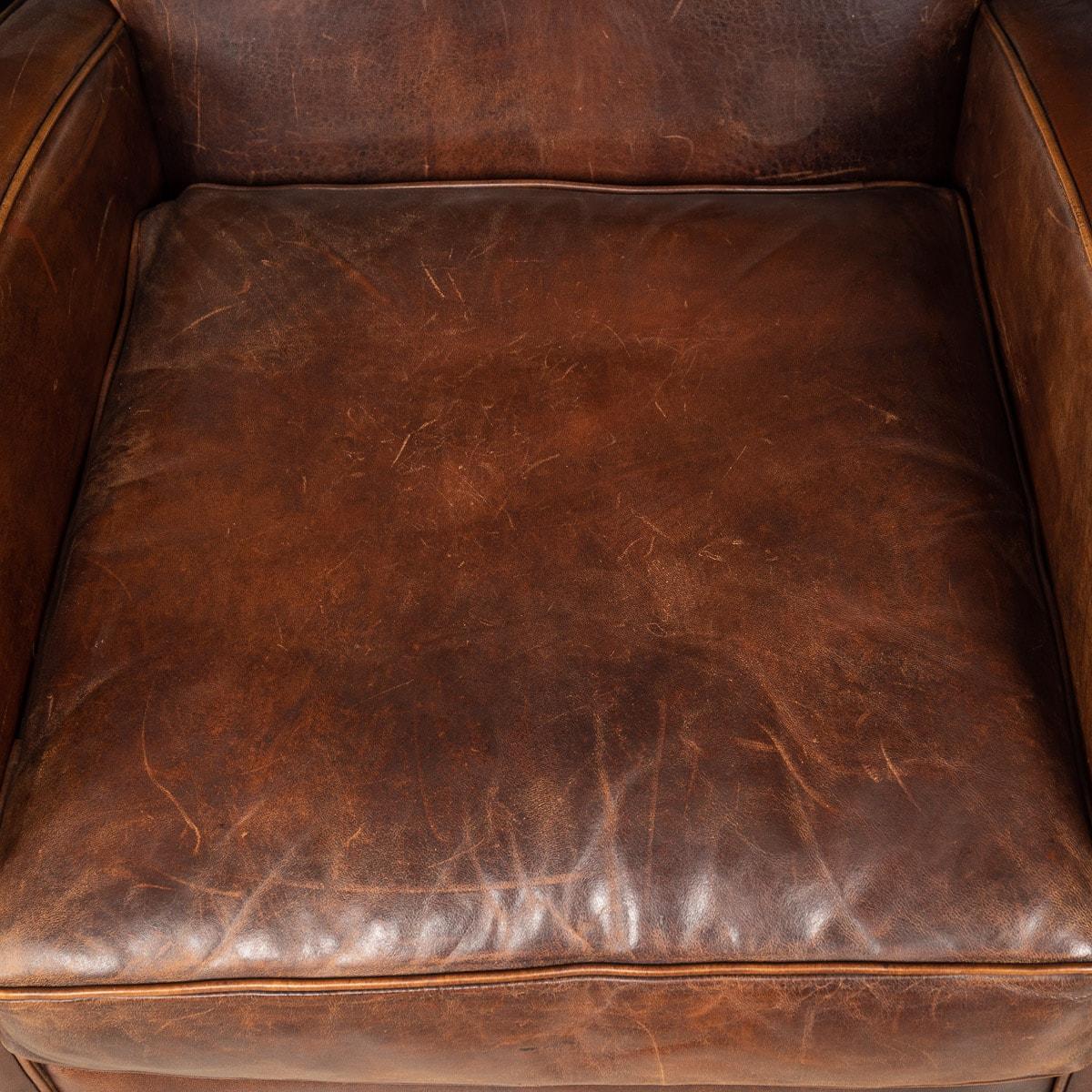 20th Century Sheepskin Leather Club Chairs, Holland 8