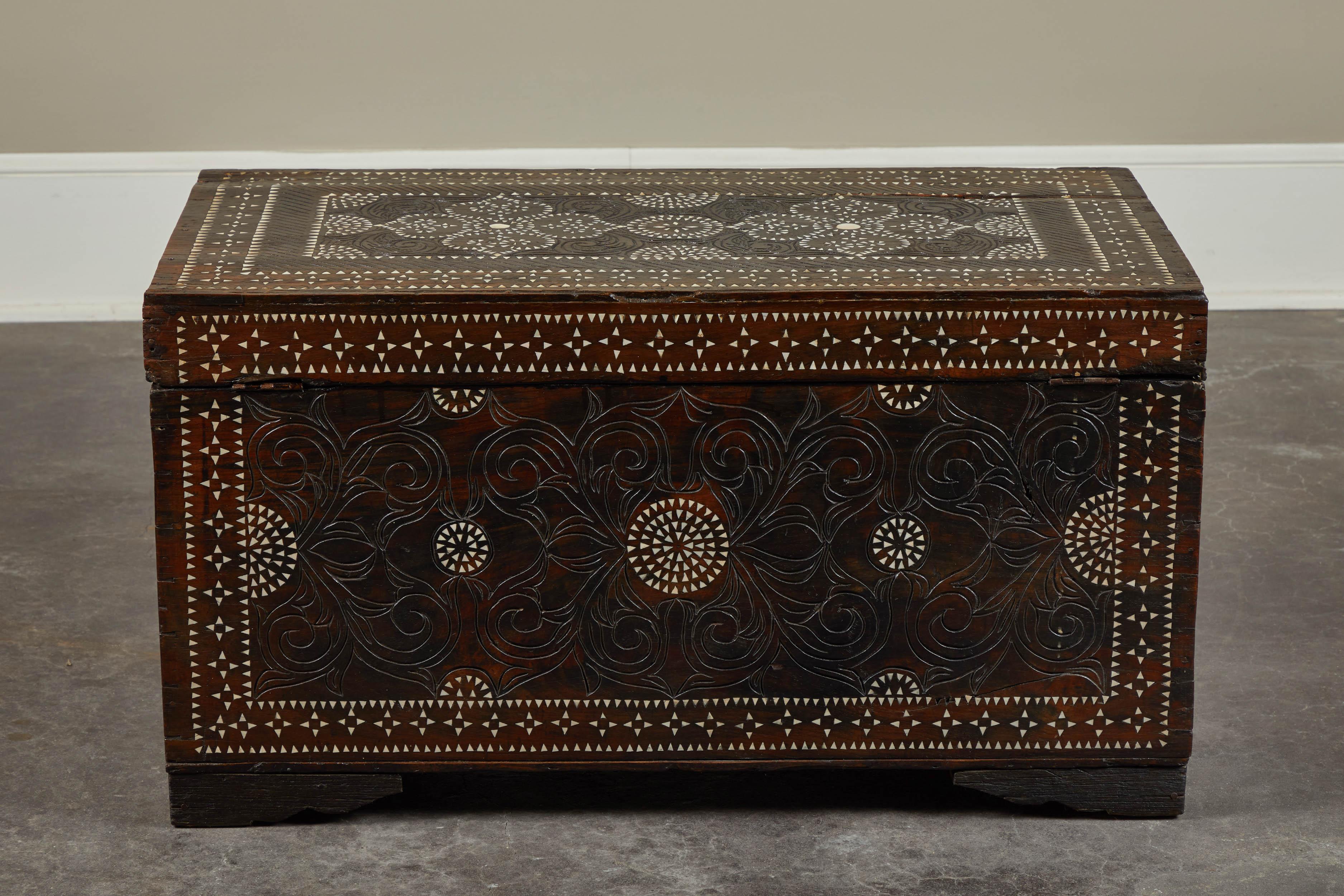 20th Century Shell Inlaid Filipino Trunk 3