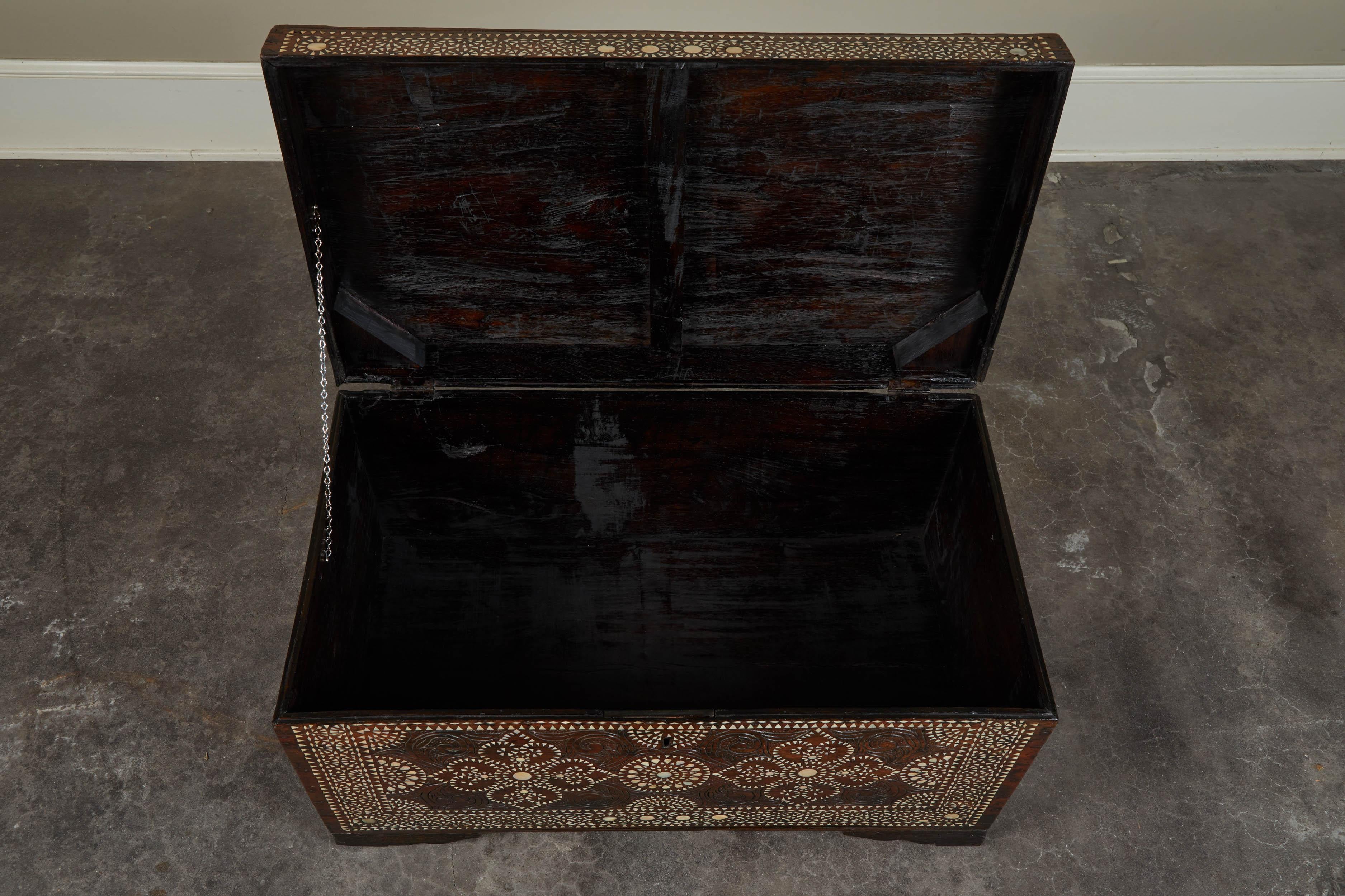 20th Century Shell Inlaid Filipino Trunk 1