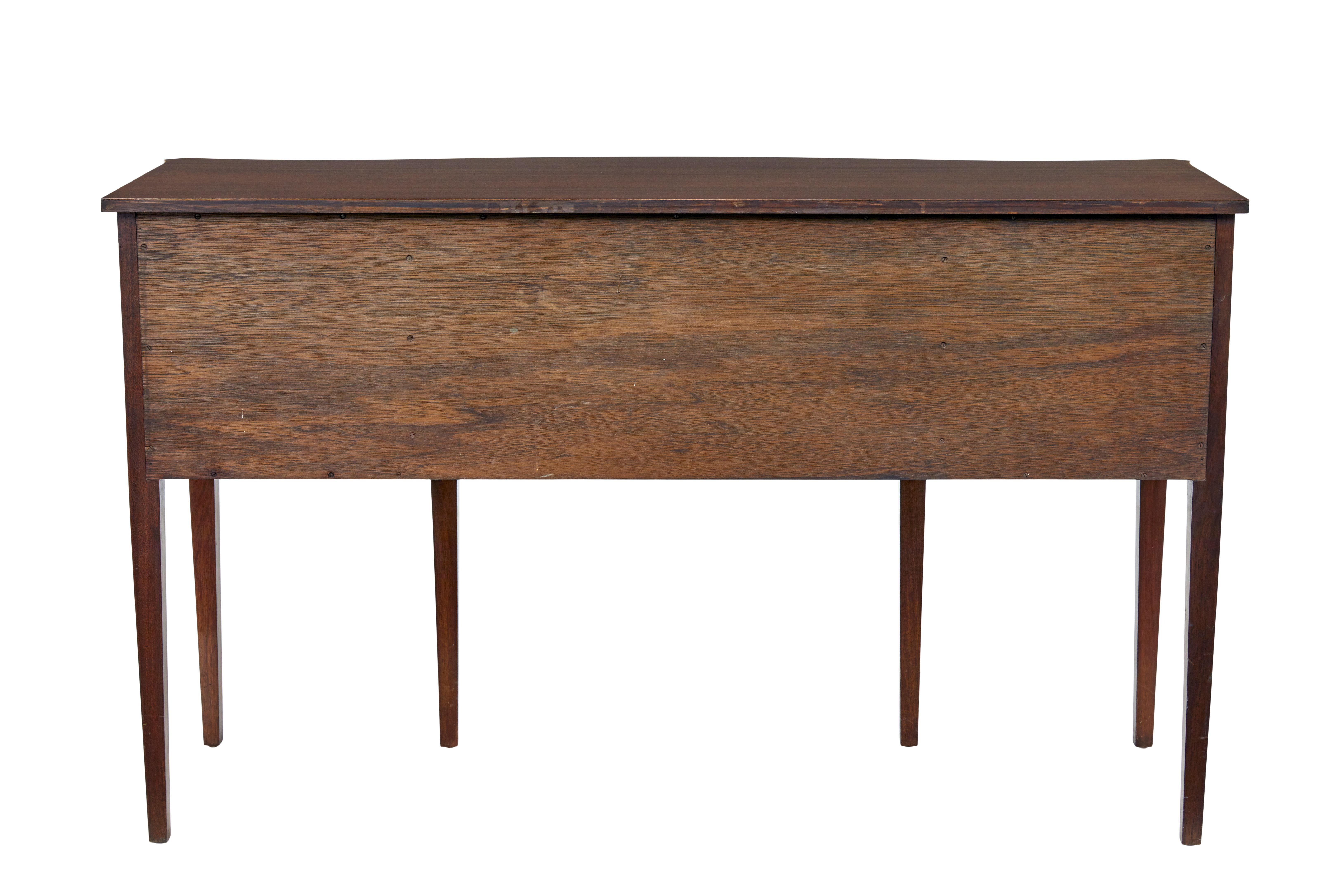 Mahogany 20th Century Sheraton influenced mahogany sideboard For Sale