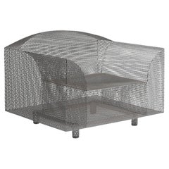 20th Century Shiro Kuramata Steel Mesh 'How High The Moon' Armchairs For Vitra