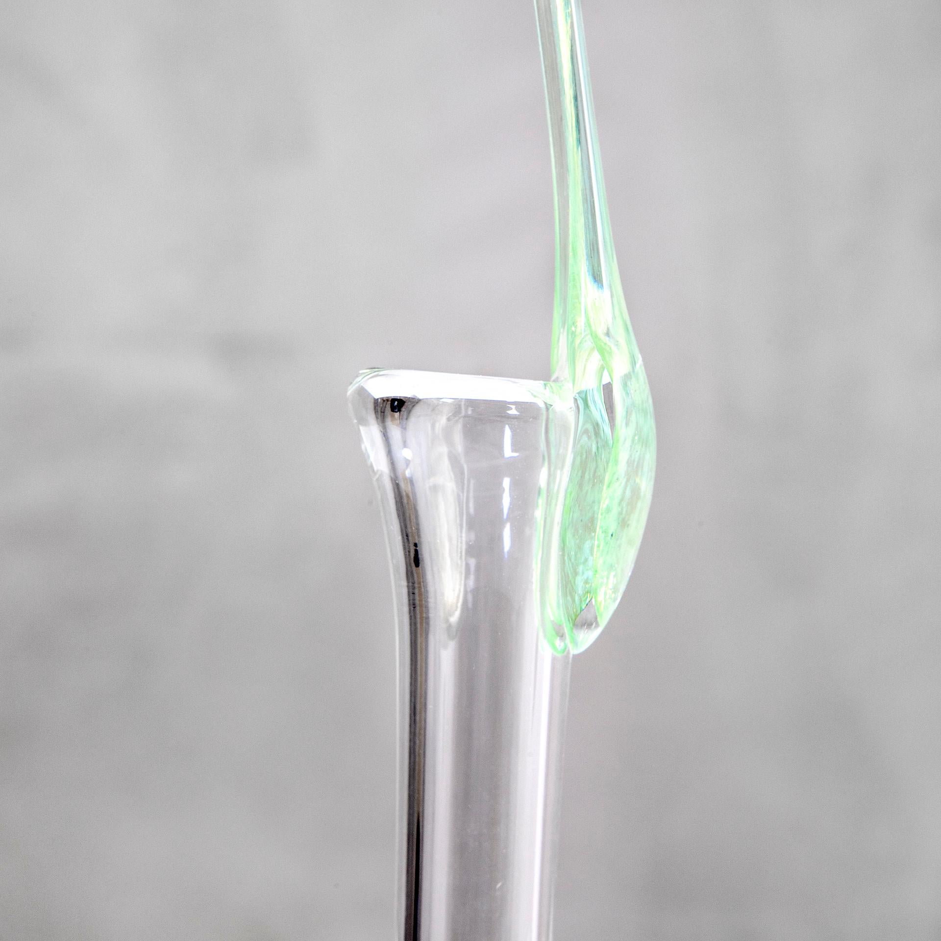 20th Century Shiro Kuramata Vase Mod. Ikebana - Big in Glass by '80s In Good Condition In Turin, Turin