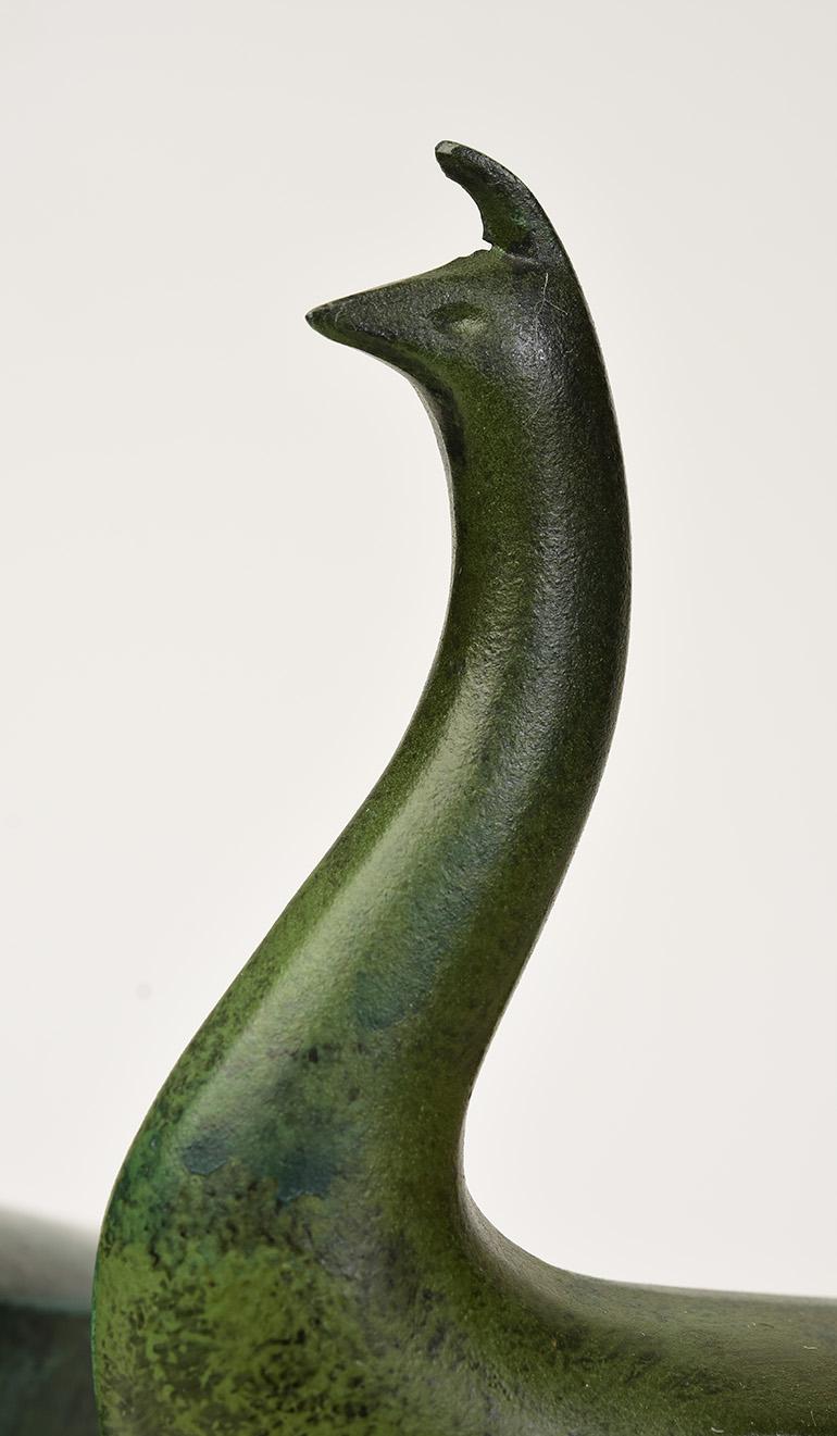 20th Century, Showa, a Pair of Japanese Bronze Animal Peacock In Good Condition In Sampantawong, TH