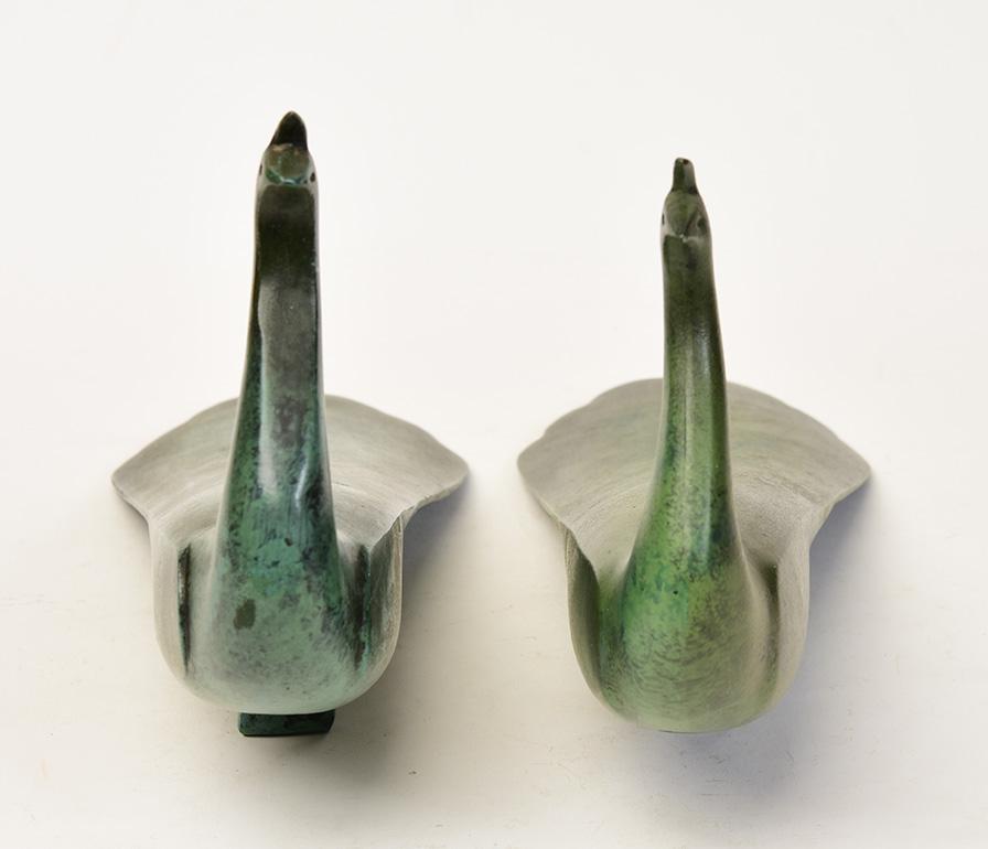 20th Century, Showa, a Pair of Japanese Bronze Animal Peacock 3