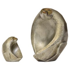 20° secolo, Showa, set di scimmie animali giapponesi in bronzo con firma dell'artista