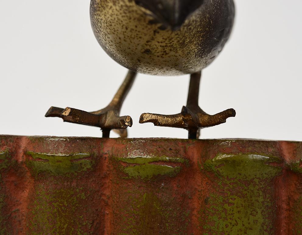 20th Century, Showa, Japanese Bronze Animal Bird and Bamboo For Sale 7