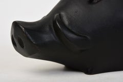 20th Century, Showa, Japanese Bronze Animal Boar with Artist Sign