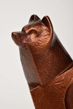20th Century, Showa, Japanese Bronze Animal Dog