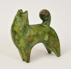 20th Century, Showa, Japanese Bronze Animal Dog