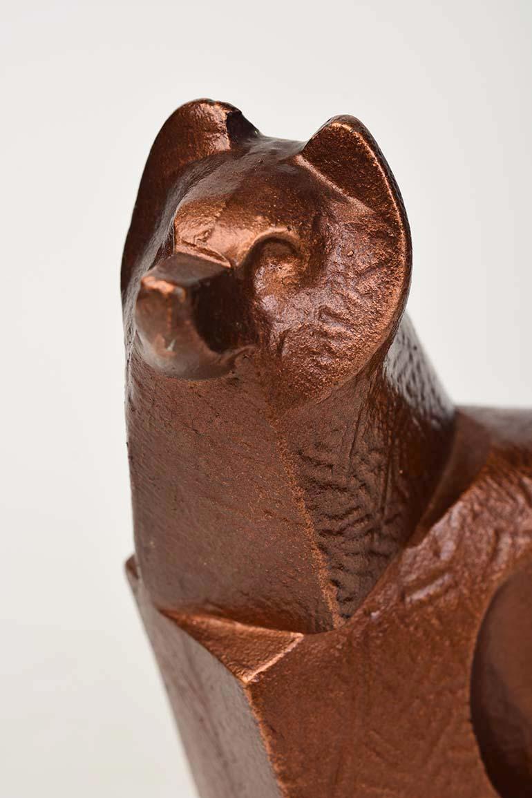 20th Century, Showa, Japanese Bronze Animal Dog For Sale 2