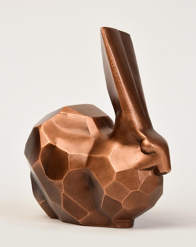 20ème siècle, Showa, lapin japonais en bronze en vente 4