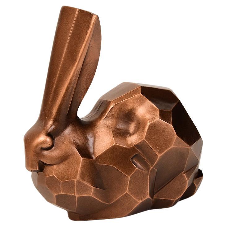 20ème siècle, Showa, lapin japonais en bronze