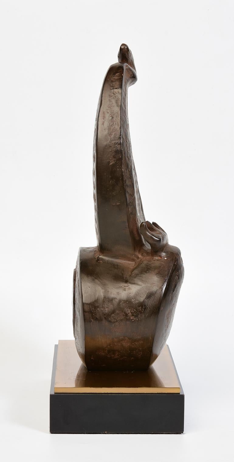Siglo XX, Showa, Gallo animal japonés de bronce con firma del artista en venta 3