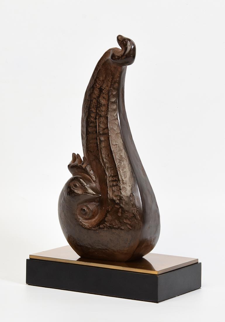Siglo XX, Showa, Gallo animal japonés de bronce con firma del artista en Bueno estado para la venta en Sampantawong, TH