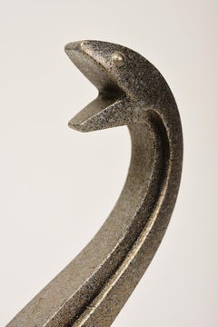 20ème siècle, Showa, serpent animal japonais en bronze