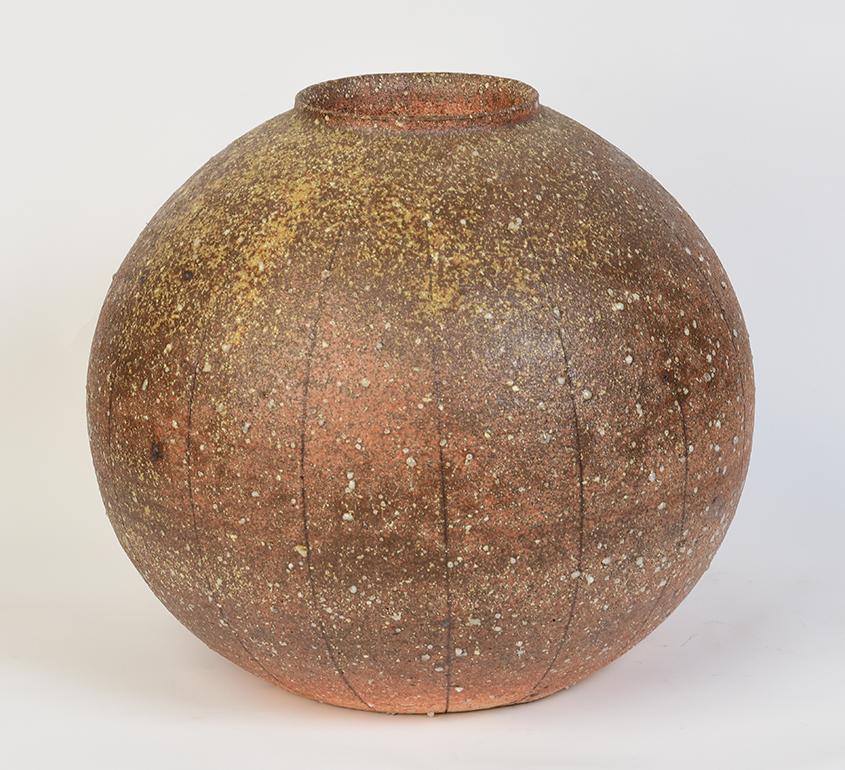 20th Century, Showa, Japanese Ceramic Globular Vase 5