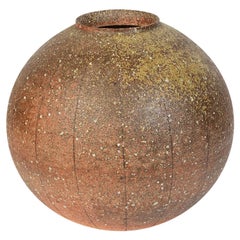 20th Century, Showa, Japanese Ceramic Globular Vase