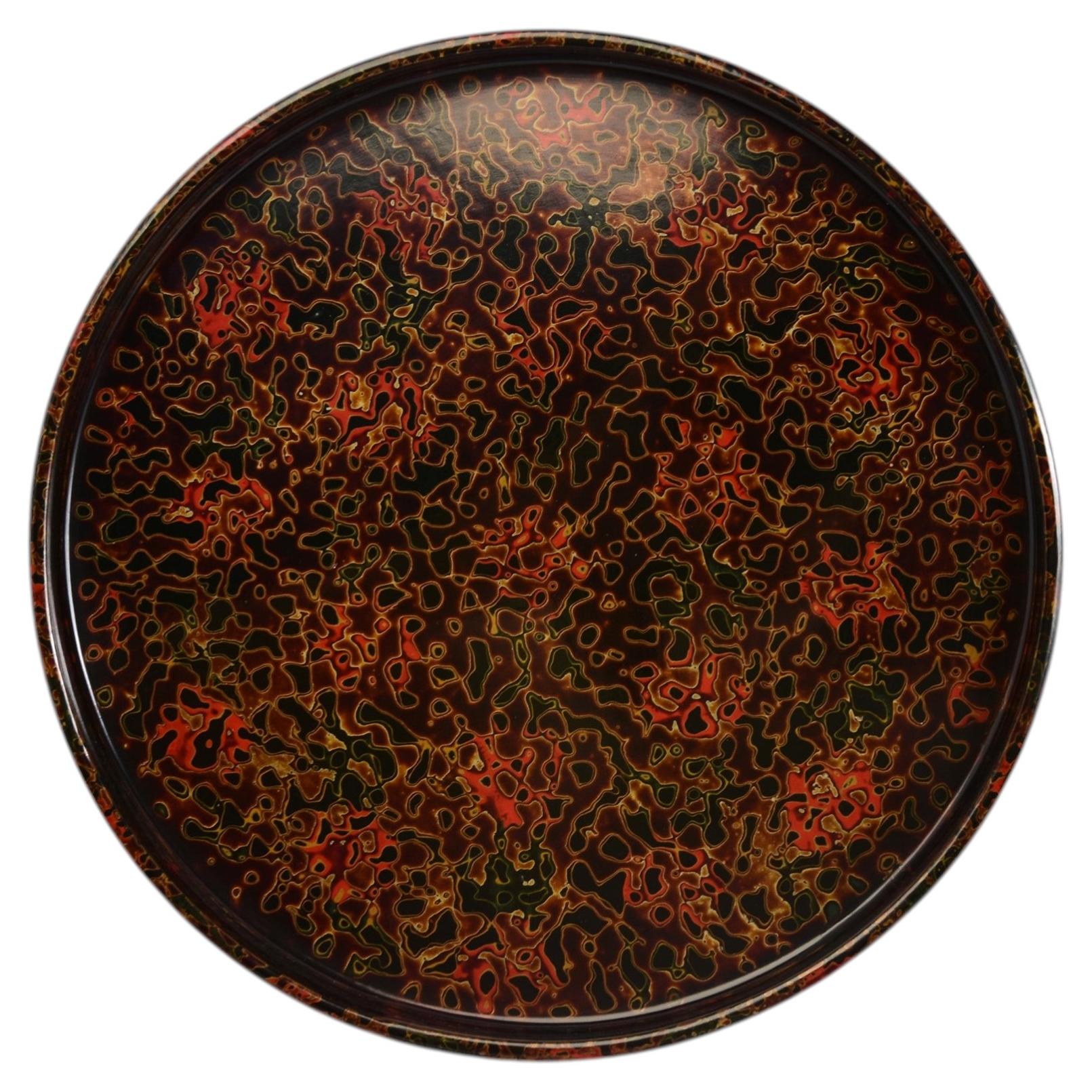 20th Century, Showa, Japanese Wooden Lacquered Tray
