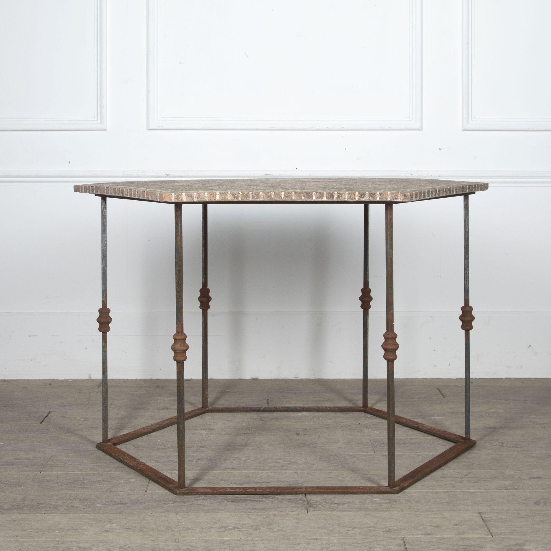 Iron 20th Century Sicilian Mosaic Topped Table For Sale
