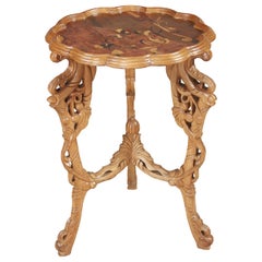 20th Century Side Table E. Gallé, Art Nouveau