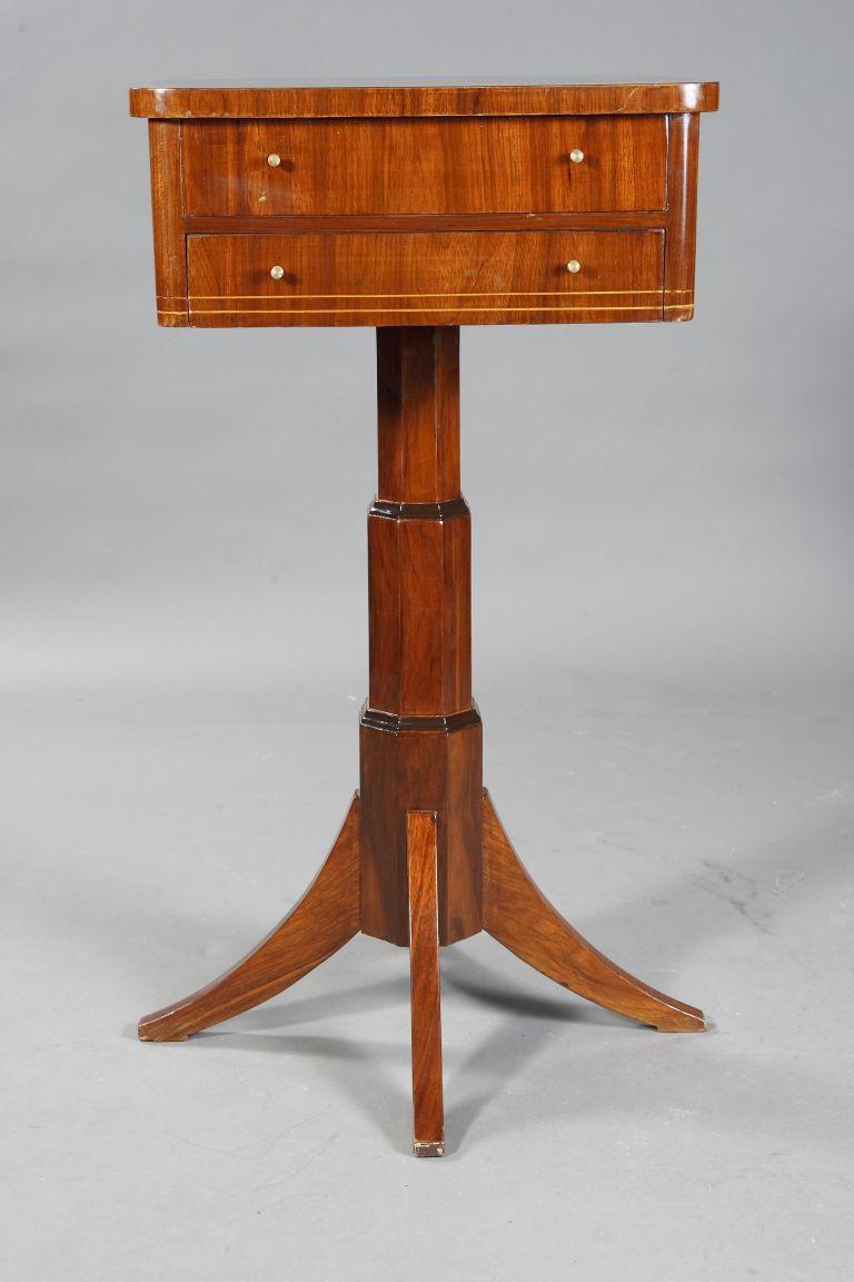 German 20th Century Side Table in the Biedermeier Style, Mahogany For Sale