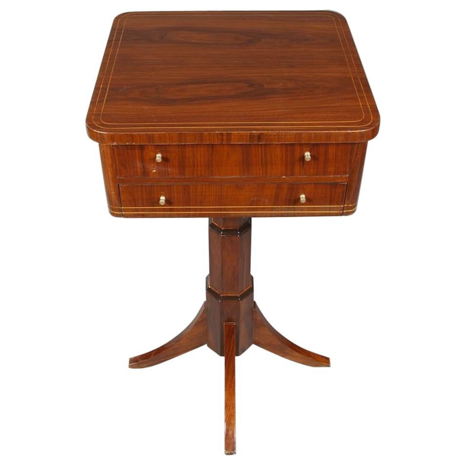 20th Century Side Table in the Biedermeier Style, Mahogany For Sale