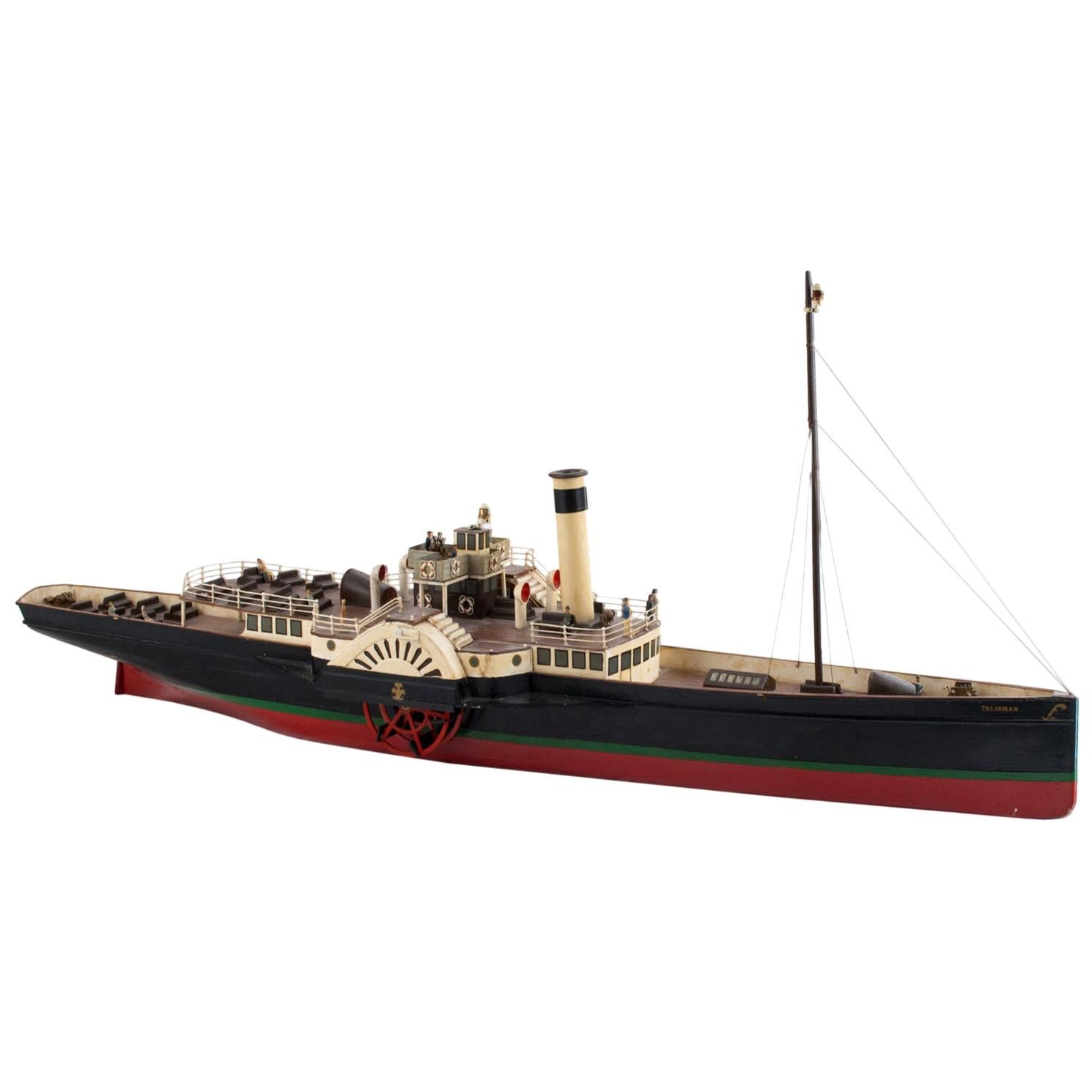 20th Century Side Wheeler Model Toy Boat
