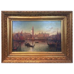 20th Century Signed and Dated Painting Representing Venice by H.h. Nisbet
