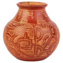 20th Century Signed Brazilian Terracotta Pot 