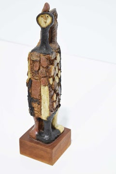 Signierte Keramikfigur-Skulptur des 20. Jahrhunderts