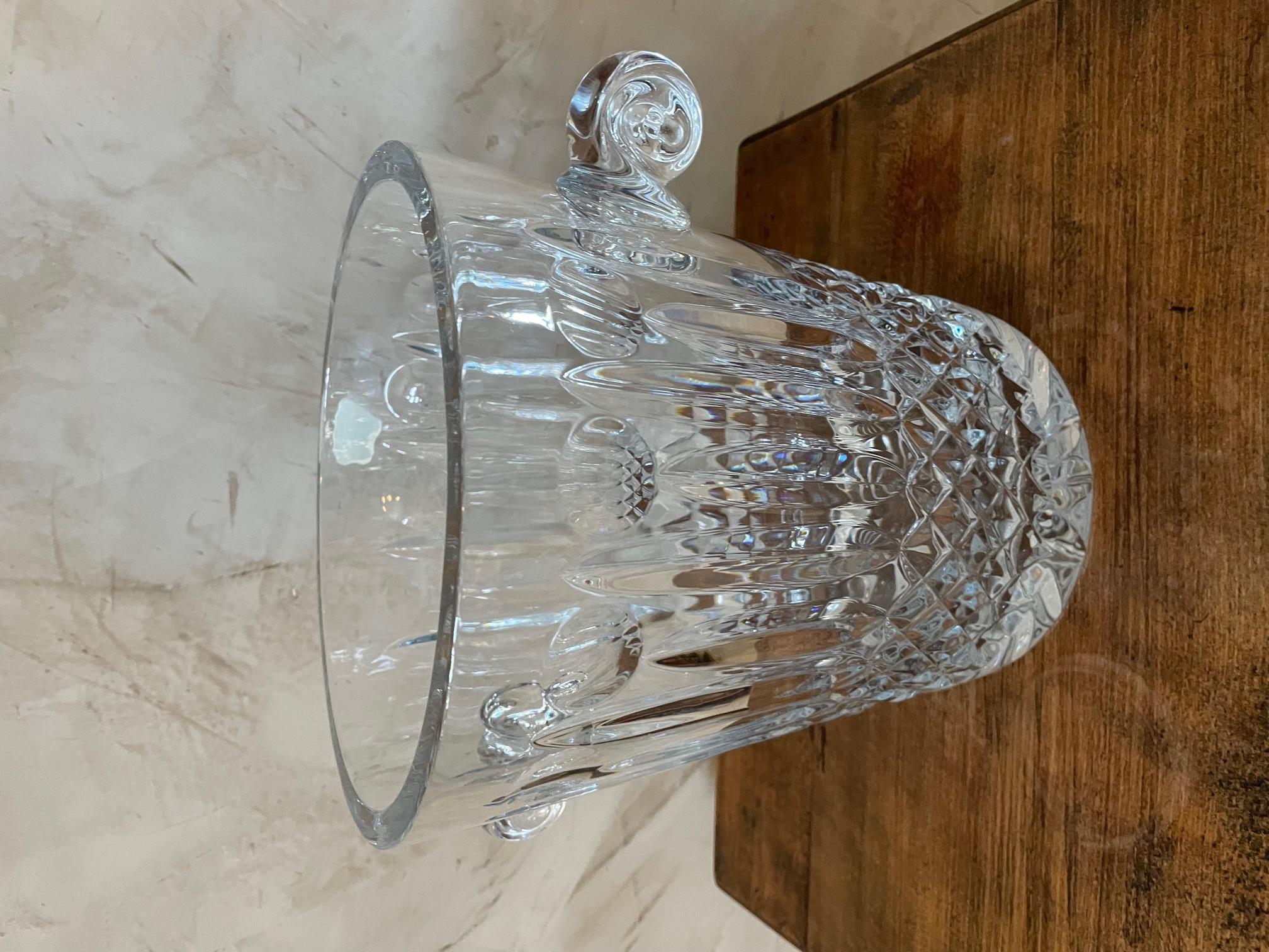 20th Century Signed Crystal Large Champagne Bucket, 1950s For Sale 3
