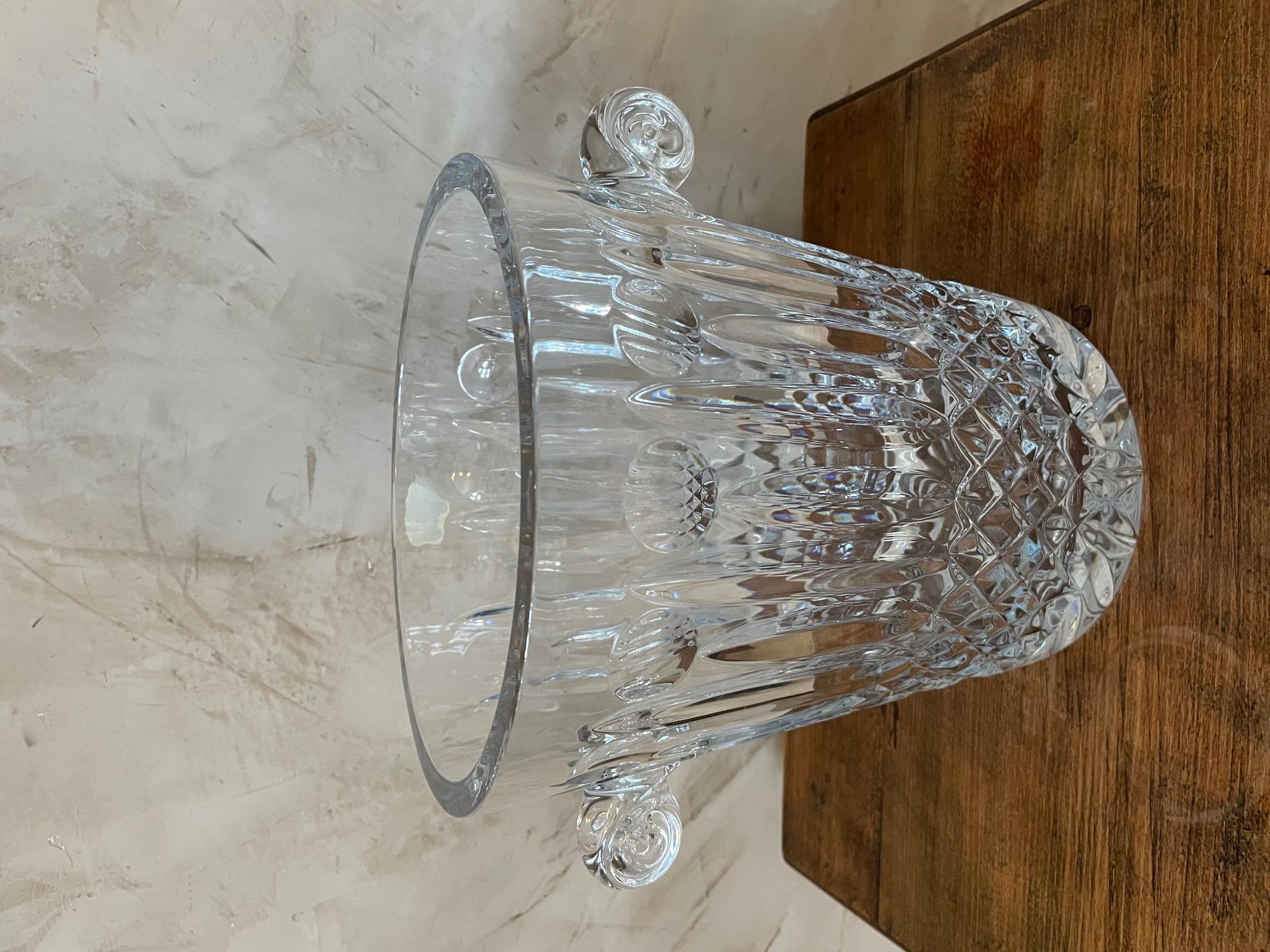 20th Century Signed Crystal Large Champagne Bucket, 1950s For Sale 4