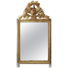 20th Century Signed Louis XVI Style Laurel Wreath and Couple of Doves Mirror
