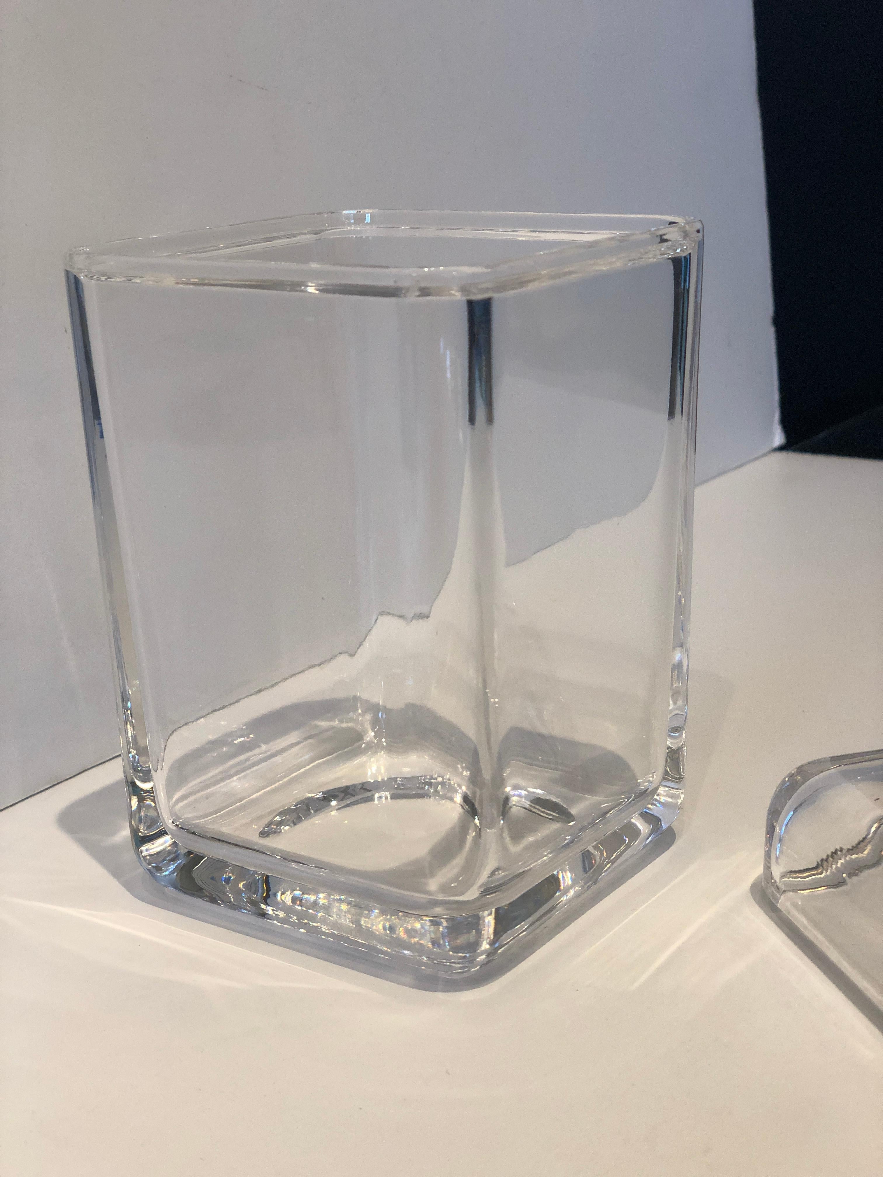 rectangular glass container with lid