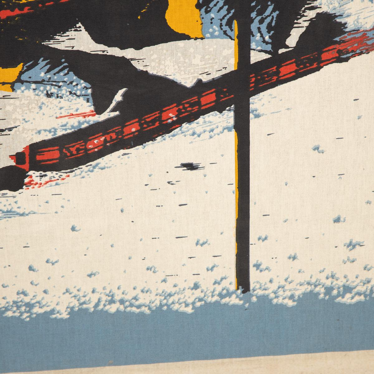 20th Century Silk Screen Print of a Slalom Downhill Ski Race Poster, c.1970 7
