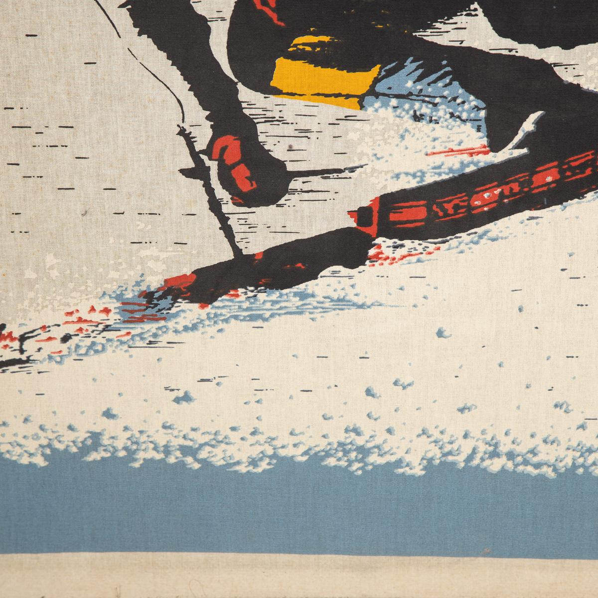 20th Century Silk Screen Print of a Slalom Downhill Ski Race Poster, c.1970 8