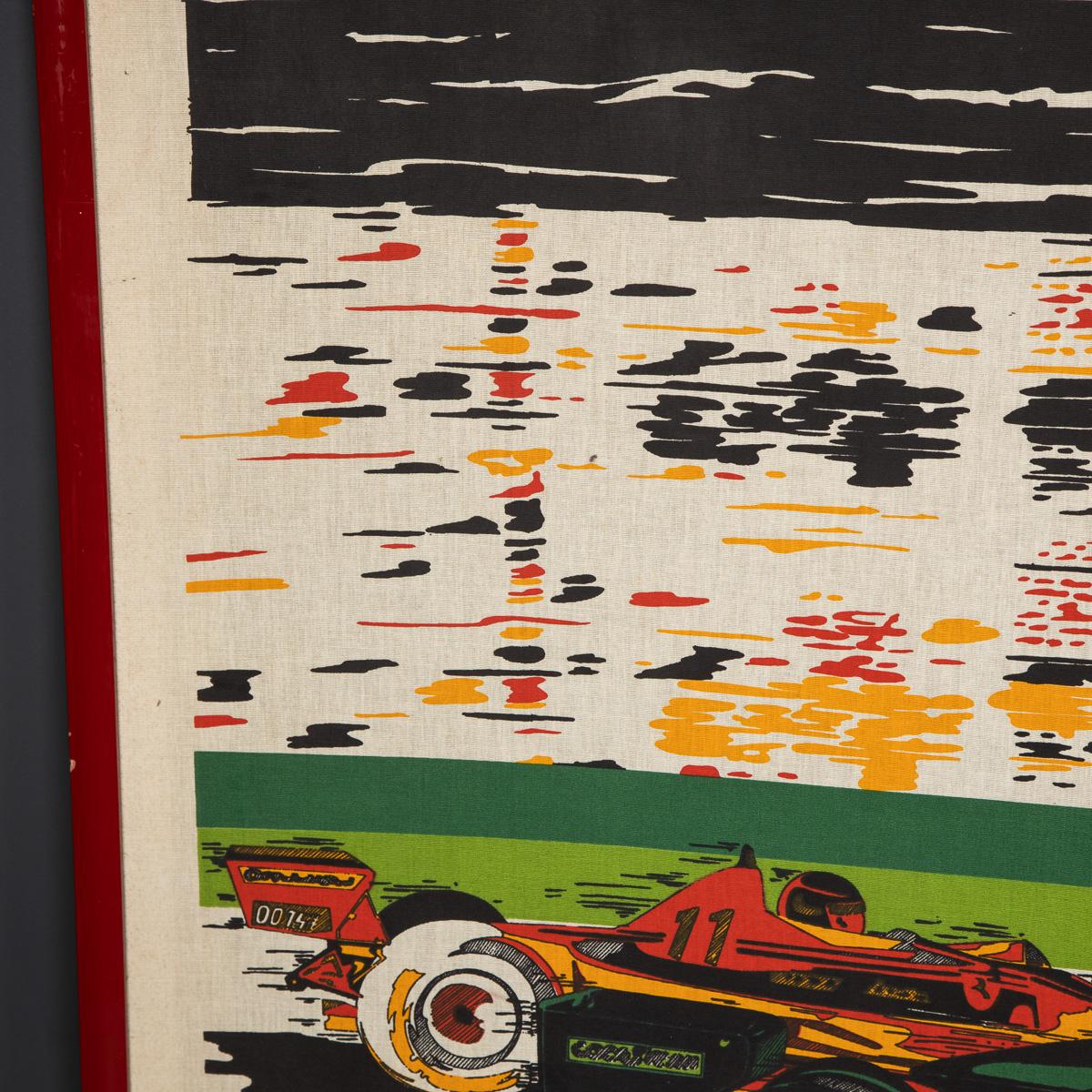 20th Century Silk Screen Print of Racing F1 Cars on Track Poster, c.1970 For Sale 6