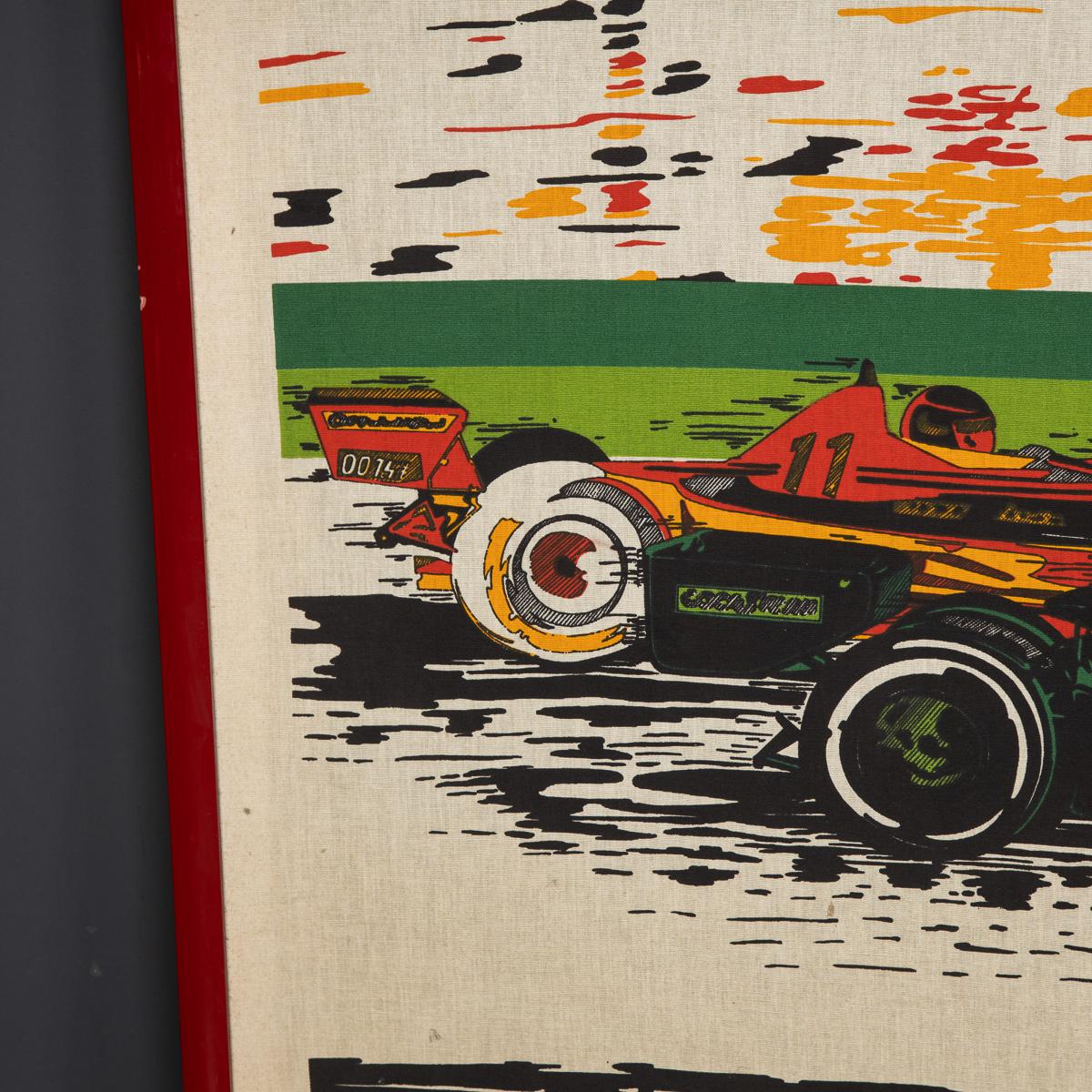 20th Century Silk Screen Print of Racing F1 Cars on Track Poster, c.1970 For Sale 7