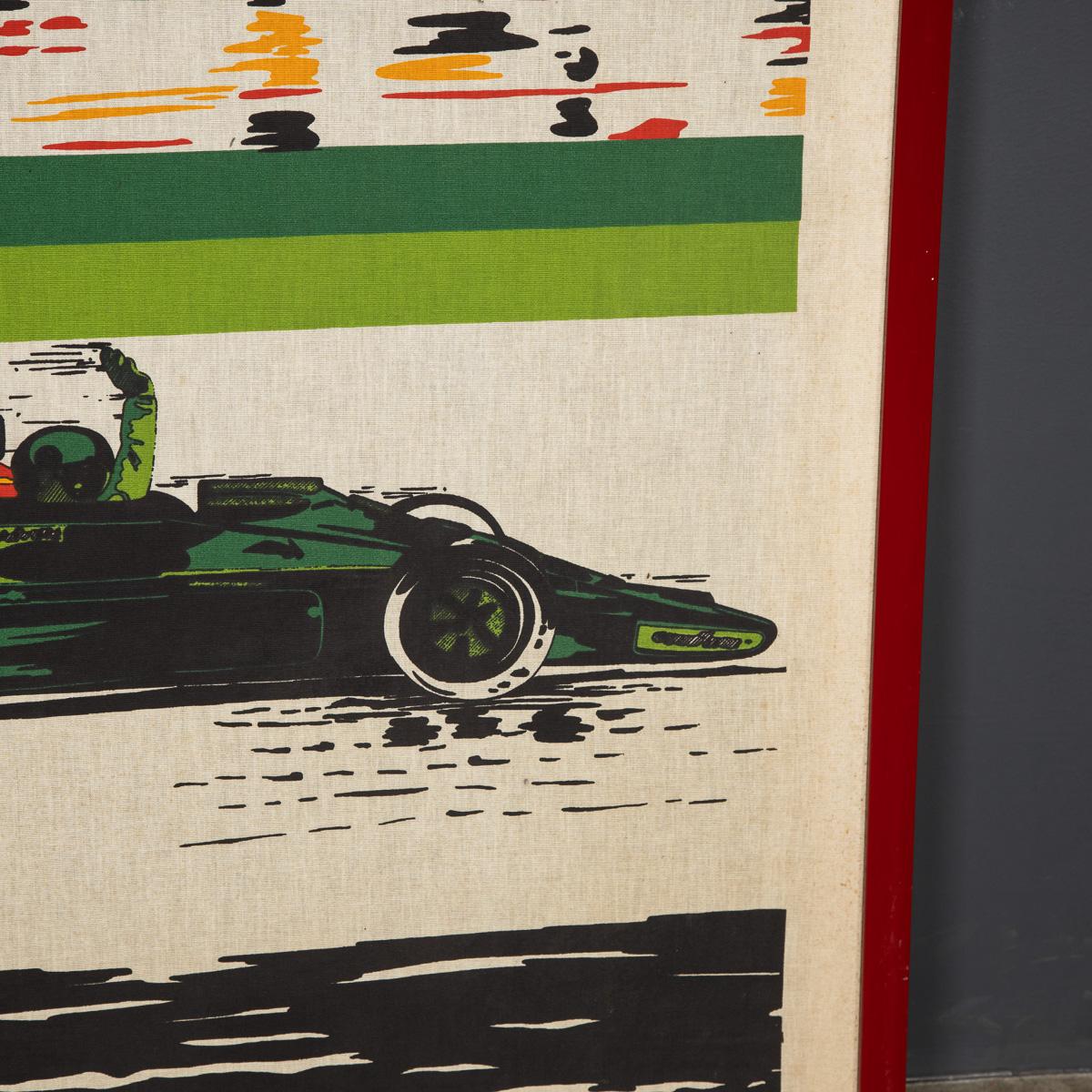 20th Century Silk Screen Print of Racing F1 Cars on Track Poster, c.1970 For Sale 10