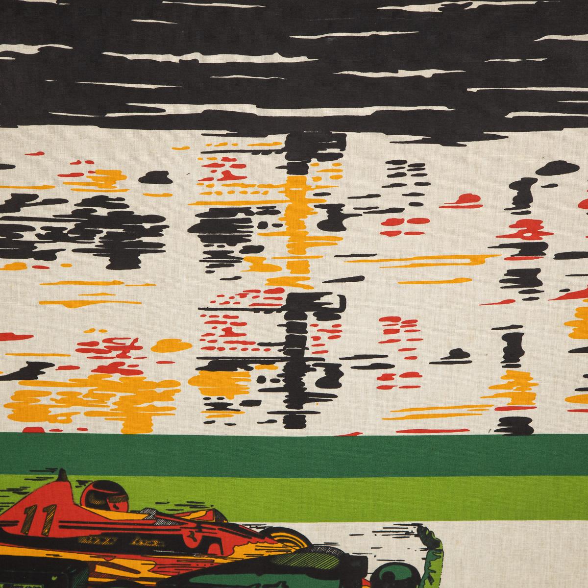 20th Century Silk Screen Print of Racing F1 Cars on Track Poster, c.1970 For Sale 5