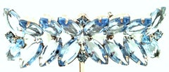 20th Century Silver & Austrian Crystal Abstract Butterfly Brooch